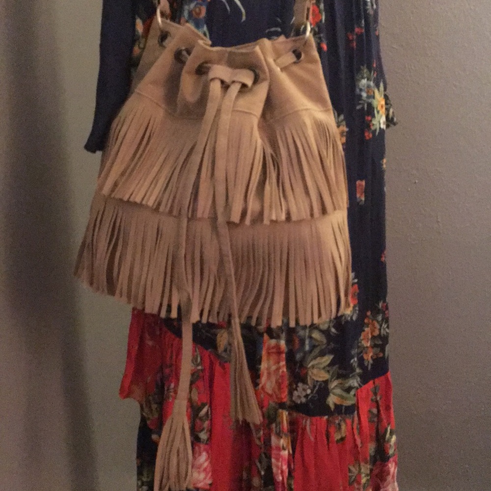Brand New Faux Suede Crossbody Bag - Picture 3 of 4